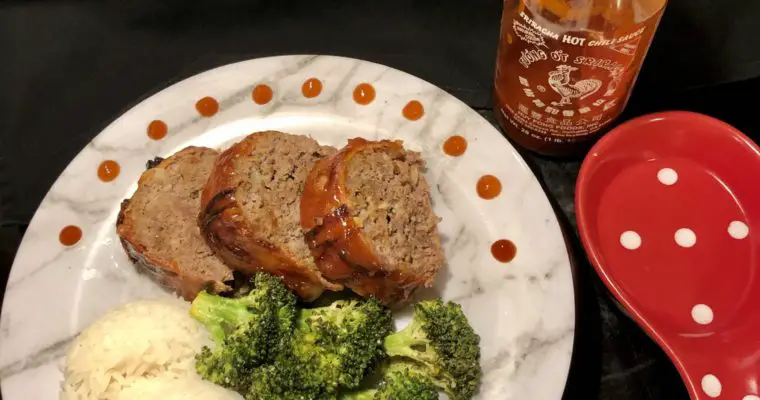 Asian Inspired Bacon Wrapped Meatloaf with Spicy Brown Sugar Glaze