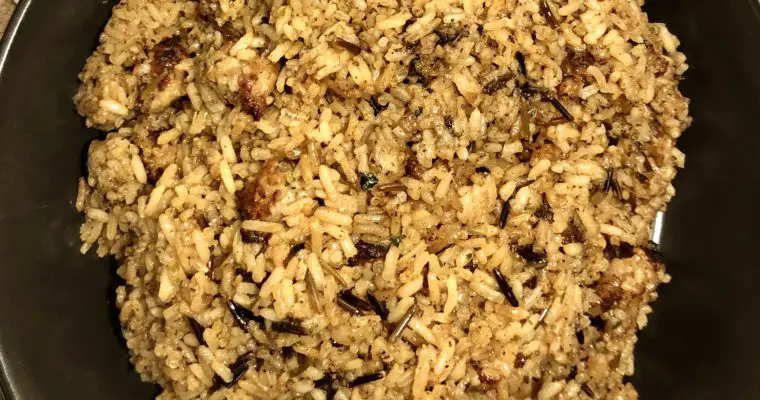 Mom’s Famous Wild Rice and Sausage Stuffing