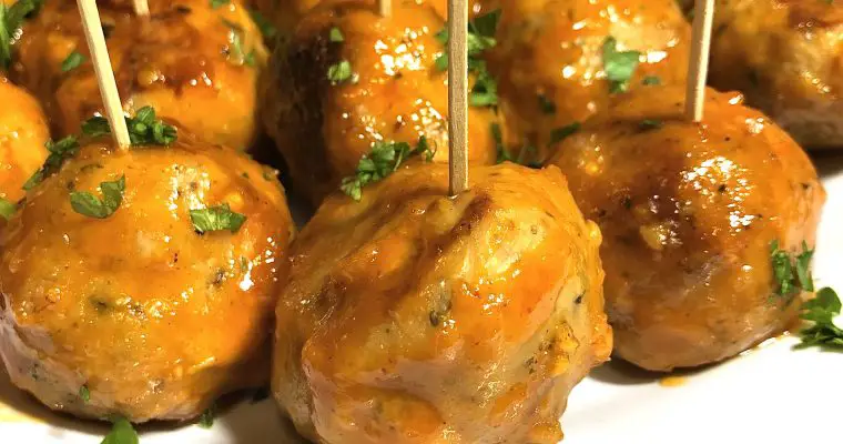 Big Game Slow Cooker Buffalo Chicken Meatballs