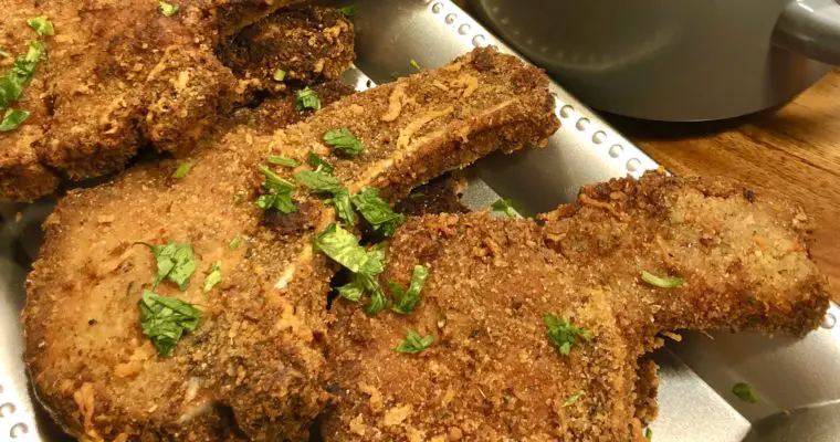 Amazing Juicy and Crispy Parmesan Crusted Pork Chops